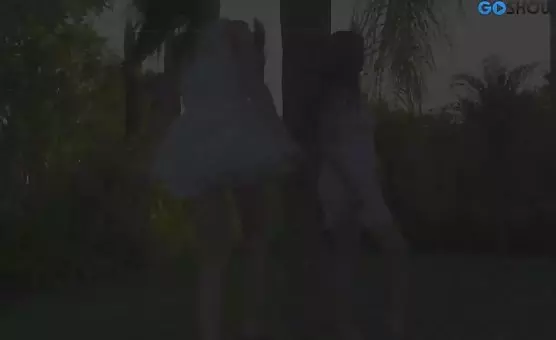 Charming Lesbians Tease and Kiss Outdoors Passionate Sensuality Unveiled